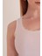 Kaşkorse Kumaş Yakası Dantelli Kadın Crop-Ekru 4