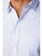 Slim Fit Dar Kesim Desenli Pamuklu Kolay Ütülenebilir Beyaz Erkek Gömlek 4