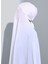 ST103-BONELİ Şifon Oval Eşarp 02 Beyaz - Beyaz - Ecardin 3