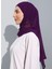 ST103-BONELİ Şifon Oval Eşarp 19 Mor - Mor - Ecardin 2