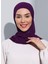 ST103-BONELİ Şifon Oval Eşarp 19 Mor - Mor - Ecardin 4
