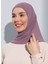 ST103-BONELİ Şifon Oval Eşarp 67 Mor Gül - Mor - Ecardin 4