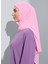 ST103-BONELİ Şifon Oval Eşarp 36 Pembe - Pembe - Ecardin 4