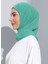 ST103-BONELİ Şifon Oval Eşarp 72 Su Yeşili - Su Yeşili - Ecardin 2