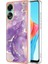 Oppo A78 4g Elektrokaplanmış Mermer Telefon Kılıfı Imd Tpu Çizgiye Karşı Kapak (Yurt Dışından) 1