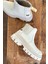 White Leather Kadın Bot & Bootie CAT0111121503 1