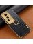 Oppo RENO10 Pro+ 5g Timsah Doku Yüzüğü Kickstand Telefon Kılıfı Elektrokaplanmış Deri+ Tpu Kapak (Yurt Dışından) 3