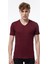 Erkek Bordo Mavi Yeşil 3 Lü Paket V Yaka İnce Modal Tshirt 3M085 3