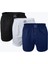 Erkek Beyaz Lacivert Siyah 3 Lü Geniş Kalıp %100 Pamuk Boxer 3M90024 1