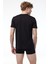 Erkek Siyah Düğmeli Yaka İnce Modal Yaz Serinliği Tshirt 083 4