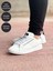 Unisex Beyaz Desenli Kaymaz Taban Ortopedik Garantili Rahat Hafif Günlük Deri Yürüyüş Koşu Sneaker Spor Ayakkabı 1