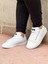 Unisex Beyaz Desenli Kaymaz Taban Ortopedik Garantili Rahat Hafif Günlük Deri Yürüyüş Koşu Sneaker Spor Ayakkabı 3