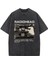 Yıkamalı Radiohead Baskılı Oversize Vintage Eskitme T-Shirt 2