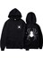 Dangerous Spider Ön-Arka Baskılı Siyah Unisex Oversize Kapüşonlu Sweatshirt 2