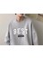 Best Baskılı Gri Oversize Bisiklet Yaka Sweatshirt 1