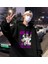 One Piece Gear 5 Baskılı Siyah Oversize Kapüşonlu Sweatshirt 1
