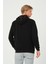 Erkek Kapüşonlu 3 Iplik Şardonlu Siyah Sweatshirt 4