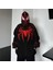 Siyah Spider-Man Goth Fermuarlı (Unisex) Kapüşonlu 1