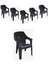 Alpsancup Ambalaj Rattan 6'lı Bahçe&balkon,teras Sandelye 1