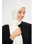 Sakafashion Jakarlı V Desenli Şal - Açık Krem 1