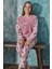 Pijama Evi Pembe Milk Desenli Kız Çocuk Peluş Pijama Takımı 1