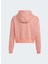 Düz Kız Çocuk Pembe Sweatshırt IJ0746 Crop Hoodıe 2