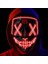Kumandalı Kırmızı Renk Neon LED Işıklı Maske 1 Adet Hawaretrohallow 2