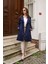 %100 Pamuk Gabardin Midi (95CM) Astarlı Kemerli Kadın Trençkot 1113 2