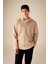Regular Fit Polo Yaka Pamuklu Basic Düz Uzun Kollu Gömlek A5649AX23AU 1
