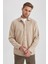 Regular Fit Polo Yaka Pamuklu Basic Düz Uzun Kollu Gömlek A5649AX23AU 4