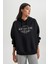 Oversize Fit Kapüşonlu Kalın Sweatshirt B4055AX23AU 4