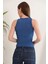 Kaşkorse Kumaş Halter Yaka Kadın Bluz-Saks 4