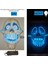 Kumandalı Neon LED Işıklı Gülen Kurukafa Maskesi Mavi Renk Hawaretrohallow 2