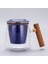 Yaratıcı Isıya Dayanıklı Cam Çay Bardağı Ofis Filtre Çay Bardağı Seramik Filtre ve Kapaklı Çift Basit Su Bardağı Drinkware | Çay Bardağı (Mavi) (Yurt Dışından) 1