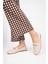 Hakiki Deri Bej Kadın Deri Loafer TRC58-7003 1
