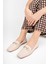 Hakiki Deri Bej Kadın Deri Loafer TRC58-7003 3