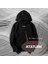 Yaldızlı Atatürk Silüetli Tasarım Baskılı Oversize Hoodie Sweatshirt Siyah 3