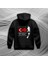 100. Yıl Atatürk Silüetli Tasarım Baskılı Oversize Hoodie Sweatshirt Siyah 1