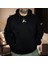 Anka 3 Kartal Illüstratif Baskılı Oversize Hoodie Sweatshirt Siyah 2