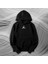 Anka 3 Kartal Illüstratif Baskılı Oversize Hoodie Sweatshirt Siyah 4