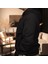 Samurai Kabartma Illüstratif Baskılı Oversize Hoodie Sweatshirt Siyah 3