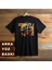 Chopper Style Motorcycle Illustratif Tasarım Baskılı Bisiklet Yaka 100% Pamuklu Tişört Siyah 3