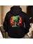 Ufo Danger Illüstratif Baskılı Oversize Hoodie Sweatshirt Siyah 2
