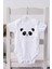 Panda Baskılı Bebek Alttan Çıtçıtlı Body Zıbın - Beyaz 1