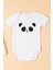 Panda Baskılı Bebek Alttan Çıtçıtlı Body Zıbın - Beyaz 4