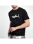 Shark Desen Baskılı Bisiklet Yaka 100% Pamuklu Tişört Siyah 1