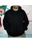 Eyes In Hand Illüstratif Baskılı Oversize Hoodie Sweatshirt Siyah 2