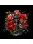Skull Rose Illüstratif Baskılı Oversize Hoodie Sweatshirt Siyah 4