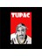 Tupac Büyük Sırt Tasarım Baskılı Bisiklet Yaka 100% Pamuklu Tişört Siyah 3