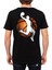 Basketbol Fan Büyük Sırt Baskılı Tasarım Baskılı Bisiklet Yaka 100% Pamuklu Tişört Siyah 1